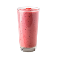 ai gegenereerd minimalistische fruit smoothie in een glas kant visie geïsoleerd Aan transparant achtergrond png