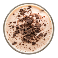 AI generated A milkshake top view isolated on a transparent background png