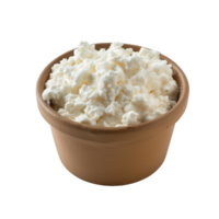 AI generated A cottage cheese tub isolated on a transparent background png