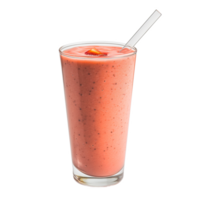 ai gegenereerd minimalistische fruit smoothie in een glas kant visie geïsoleerd Aan transparant achtergrond png