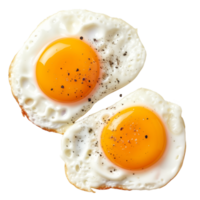 AI generated fried eggs isolated on transparent background png