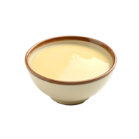 AI generated A bowl of condensed milk isolated on a transparent background png