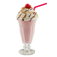 AI generated A milkshake side view isolated on a transparent background png