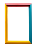 AI generated One colorful picture frame for modern interior isolated on a transparent background png