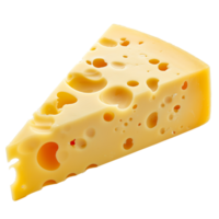 ai generiert ein Käse Scheibe isoliert auf ein transparent Hintergrund png