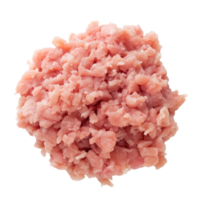 Raw minced chicken meat Isolated on transparent background png