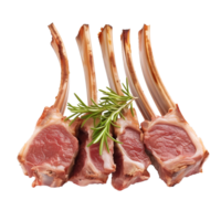 AI generated Rack of Lamb Isolated on transparent background png