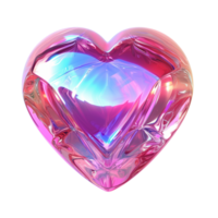 AI generated Heart shaped Iridescent Balloon Symbolizing Love png