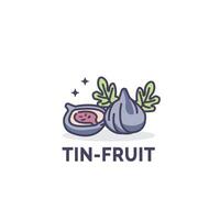 tin fruit logo illustration suitable for fruit shop and fruit farm vector