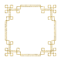 kinesisk ny år lyx guld ram prydnad png