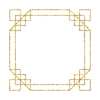 Chinese new year luxury gold frame ornament png