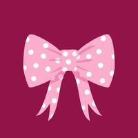 Pink bow cute illustration art symbol design vector