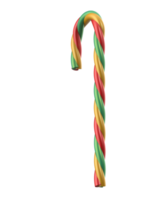 Striped candy cane isolated on background. 3d rendering - illustration png