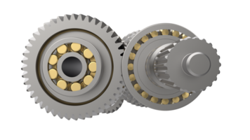 6 speed transmission isolated on background. 3d rendering - illustration png