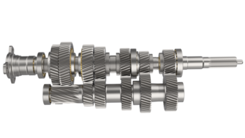 6 velocità trasmissione isolato su sfondo. 3d interpretazione - illustrazione png