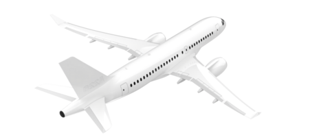 volador avión aislado en antecedentes. 3d representación - ilustración png