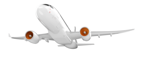 fliegend Flugzeug isoliert auf Hintergrund. 3d Rendern - - Illustration png