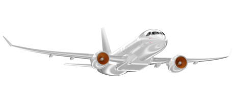 fliegend Flugzeug isoliert auf Hintergrund. 3d Rendern - - Illustration png