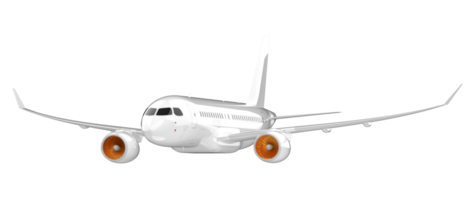 fliegend Flugzeug isoliert auf Hintergrund. 3d Rendern - - Illustration png