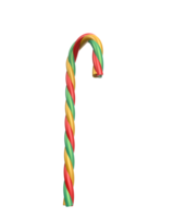 Striped candy cane isolated on background. 3d rendering - illustration png