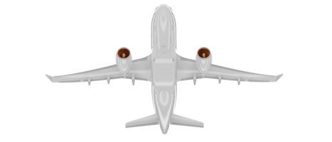 fliegend Flugzeug isoliert auf Hintergrund. 3d Rendern - - Illustration png