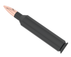 Bullet isolated on background. 3d rendering - illustration png