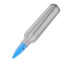 Bullet isolated on background. 3d rendering - illustration png