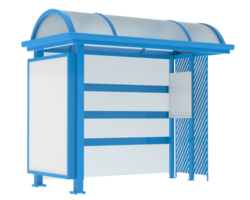 autobus station isolé sur Contexte. 3d le rendu - illustration png