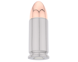 Bullet isolated on background. 3d rendering - illustration png