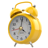 Alarm clock isolated on background. 3d rendering - illustration png