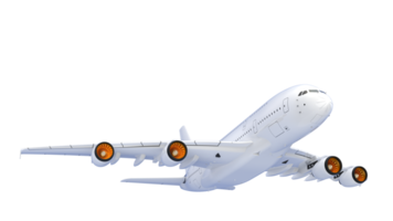 fliegend Flugzeug isoliert auf Hintergrund. 3d Rendern - - Illustration png