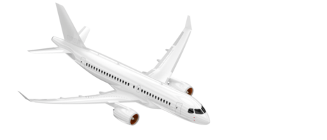 volador avión aislado en antecedentes. 3d representación - ilustración png