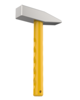 Hammer isolated on background. 3d rendering - illustration png