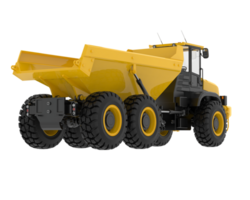 Articulated dump truck isolated on background. 3d rendering - illustration png