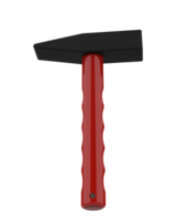 Hammer isolated on background. 3d rendering - illustration png