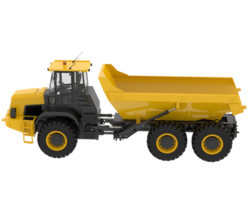 Articulated dump truck isolated on background. 3d rendering - illustration png