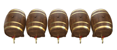 cerveza barril aislado en antecedentes. 3d representación- ilustración png