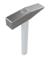 Hammer isoliert auf Hintergrund. 3d Rendern - - Illustration png