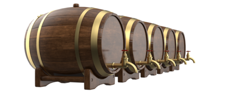 cerveza barril aislado en antecedentes. 3d representación- ilustración png