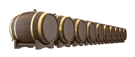 Beer barrel isolated on background. 3d rendering- illustration png