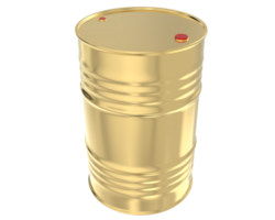 Oil barrel close-up scene isolated on background. 3d rendering - illustration png
