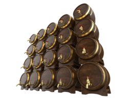 Beer barrel isolated on background. 3d rendering- illustration png