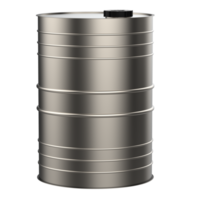 Oil barrel close-up scene isolated on background. 3d rendering - illustration png