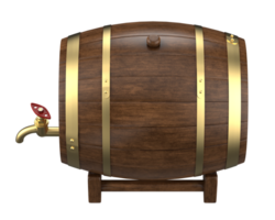 Beer barrel isolated on background. 3d rendering- illustration png