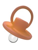 Baby pacifier isolated on background. 3d rendering - illustration png