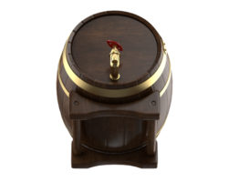 bier vat geïsoleerd Aan achtergrond. 3d weergave- illustratie png