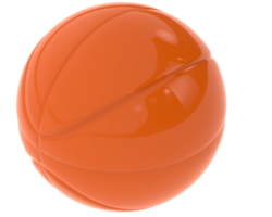 basquetebol bolas isolado em fundo. 3d Renderização- ilustração png