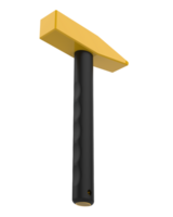 Hammer isolated on background. 3d rendering - illustration png