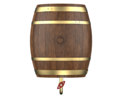 Beer barrel isolated on background. 3d rendering- illustration png