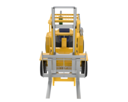 Diesel forklift isolated on background. 3d rendering - illustration png